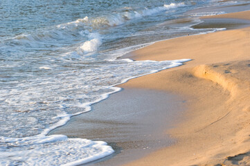 wave on the beach Ferro, Sassari Alghero. Sardinia, Italy