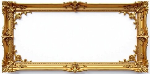 Ornate gold border frame set vector, borders, frames, decorative