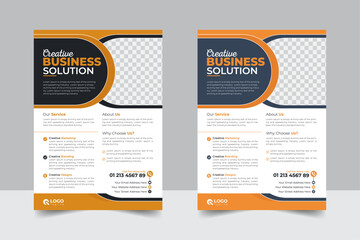 Corporate agency poster or leaflet, Business poster or flyer template, marketing poster, business promotion, corporate style business proposal or modern flyer design template.
