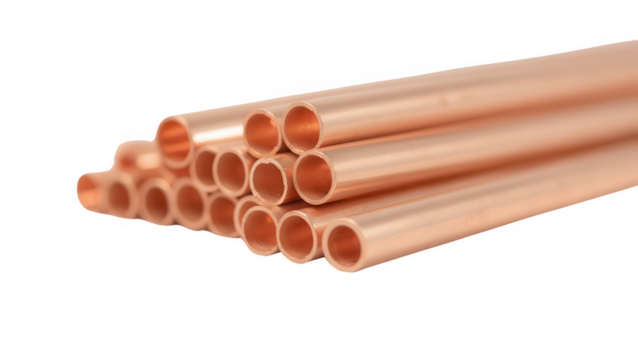 Stack of Copper Pipes