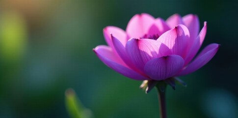 Obraz premium petals unfolding from a tall purple flower stem, nature, vibrant colors, stems