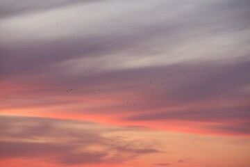 Picturesque view of beautiful sky at sunset