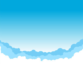 White clouds in blue sky for background stock illustration