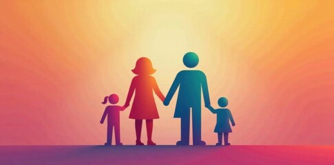 Simple icon of a family relationship line with two ends connected , familial connection, relational network, family tree