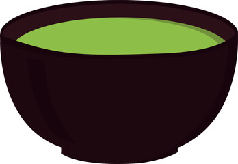  Minimalist Dark Bowl with Vibrant Green Liquid