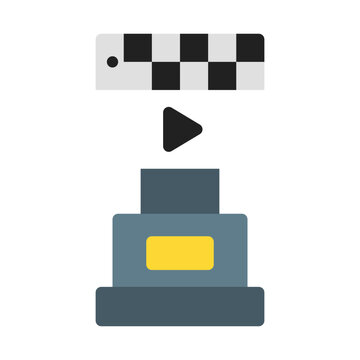 recommend clip art: director award. This is a vector single icon with a flat style. Suitable for any purpose, such as website design, mobile app design, logo design, pattern design, etc.