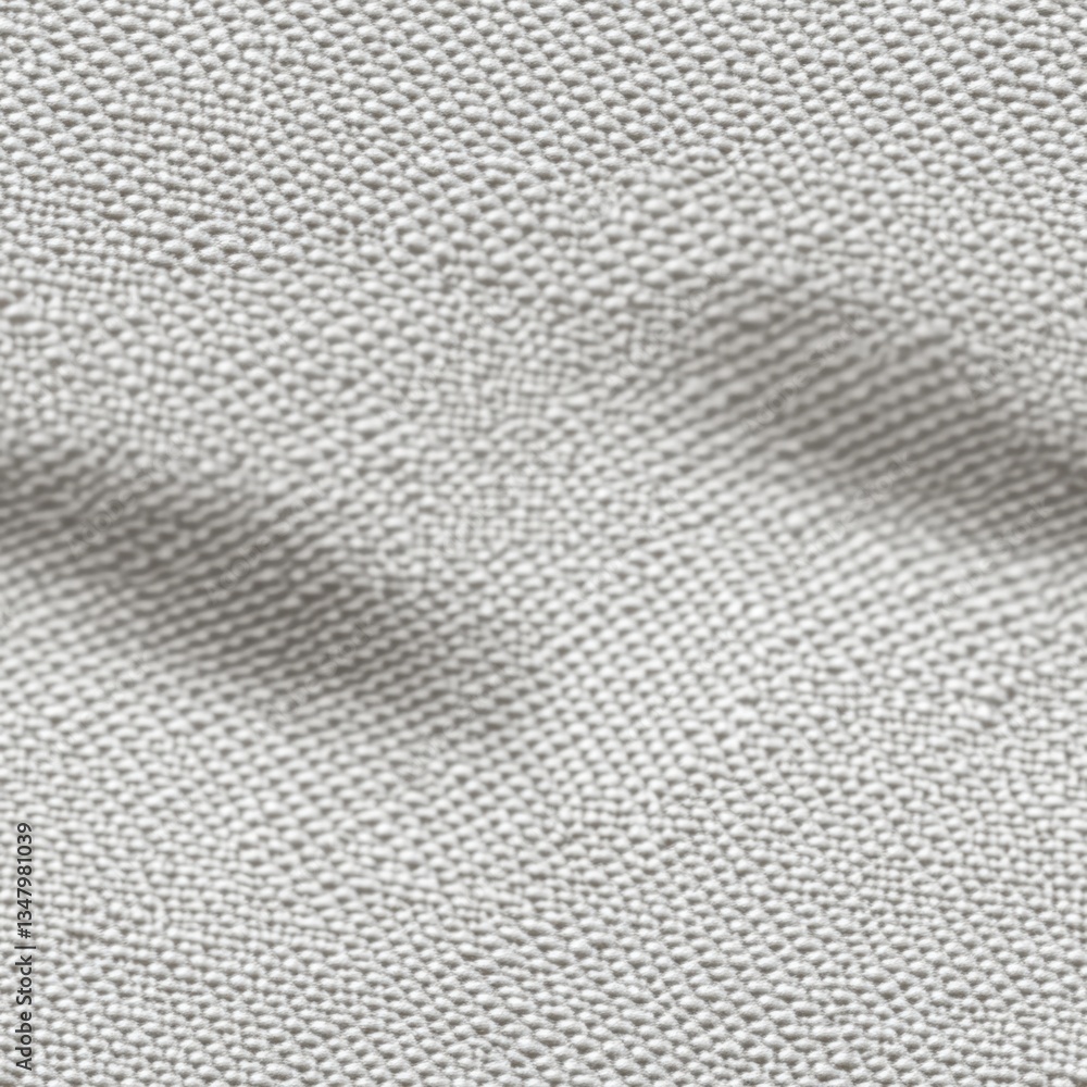 Aufkleber close-up view of textured off-white fabric with uneven pebbled surface showcasing gentle folds and c