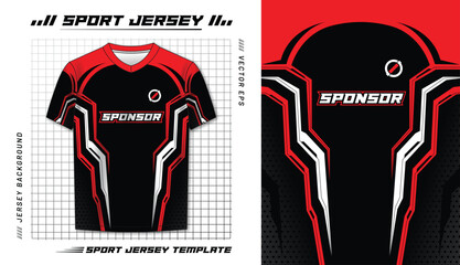 Sport Vector jersey design for sublimation sport t shirt design with Sponsor Logo © MaulanaOdie