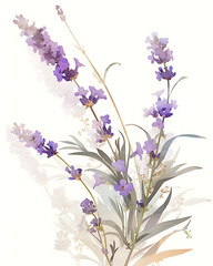 Naklejka premium Creative 2D Doodle Floral Illustrations on White Background