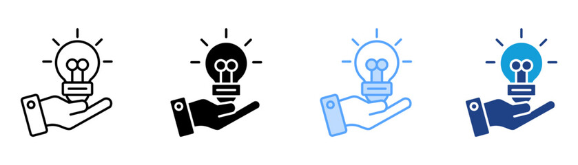 Idea Icon Set Multiple Style Collection