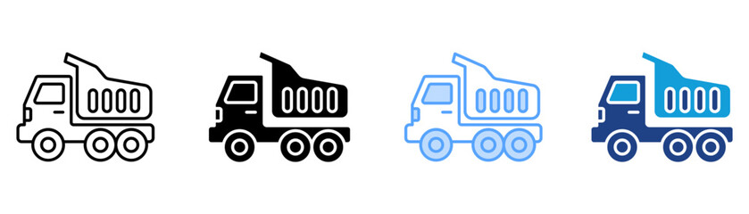 Dumper Icon Set Multiple Style Collection