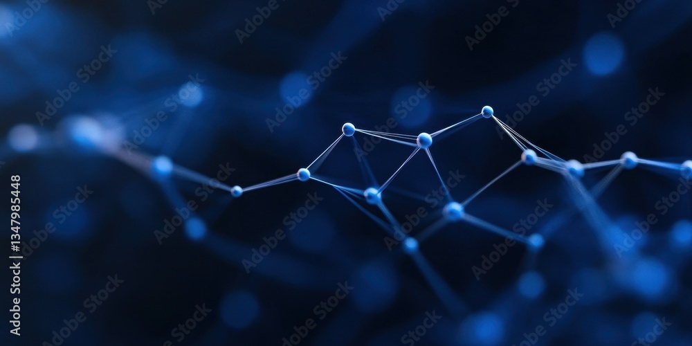 Poster exploring the connectivity of data networks through a stunning abstract visual representation of nod
