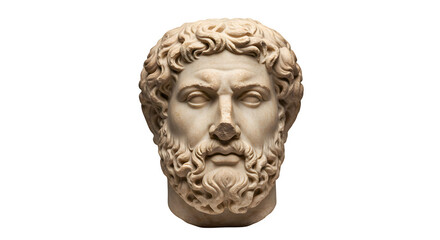 Greek Marble head sculpture Transparent PNG Background