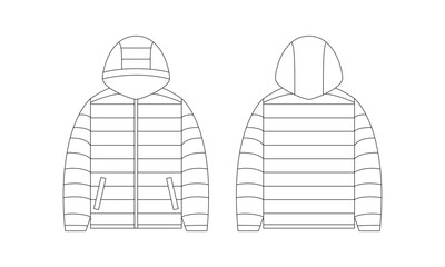 hooded jacket design illustration