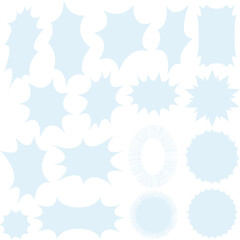 ギザギザ 爆発 吹き出し セット ひらめき