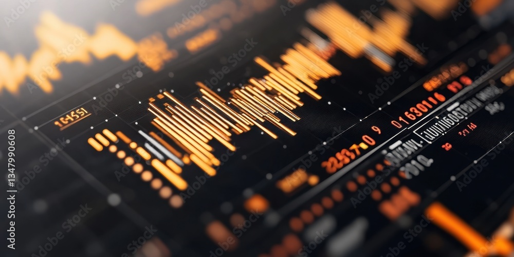 Aufkleber financial graph visualization highlighting trends and metrics in economic analysis with solar panel 