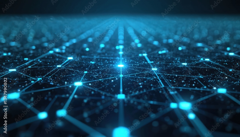 Poster abstract 3d rendering tech background. futuristic cyberspace network with data processing, connectio