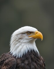 Obraz premium Portrait of a sea eagle with its unique white color