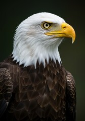 Portrait of a sea eagle with its unique white color