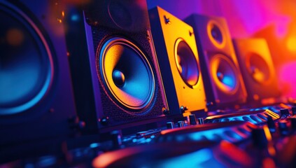 Obraz premium Vibrant Nightlife: A Symphony of Sound and Light