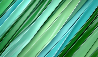 Obraz premium Abstract background with diagonal lines in shades of green and blue. Smooth, glossy texture. Bright, vibrant colors. Modern and sleek design.