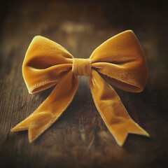 Gold Satin Ribbon Bow - Elegant Gift Decoration