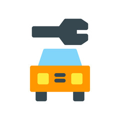 car service. This is a vector single icon with a flat style. Suitable for any purpose, such as website design, mobile app design, logo design, pattern design, etc.