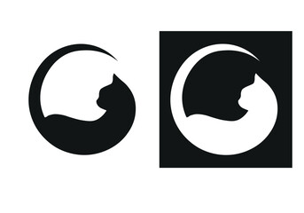 Modern and stylish cat logo design, perfect for branding, pet businesses, and creative projects. High-quality vector graphic