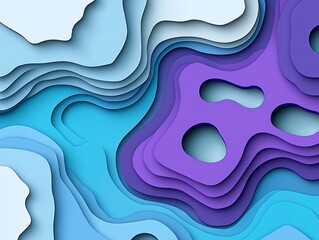 Fototapeta premium Abstract illustration featuring layered shapes with diverse vibrant color schemes