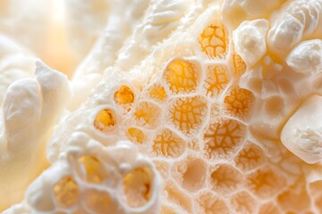 Intricate honeycomb texture with natural patterns