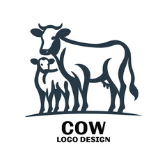 Cow Vector Logo Design