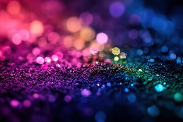 Colorful Abstract Background of Glitter with Soft Bokeh Effect