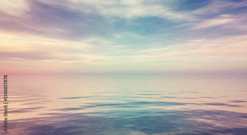 Poster a beautiful ocean view with a sky full of clouds