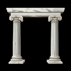 Obraz premium the AI Image Generator, Ancient Greek Temple Architectural Columns