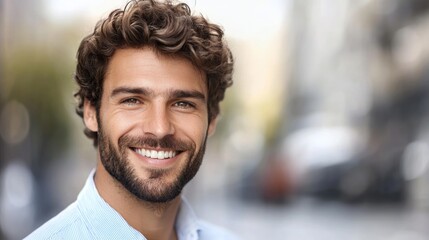 Fototapeta premium Smiling man portrait