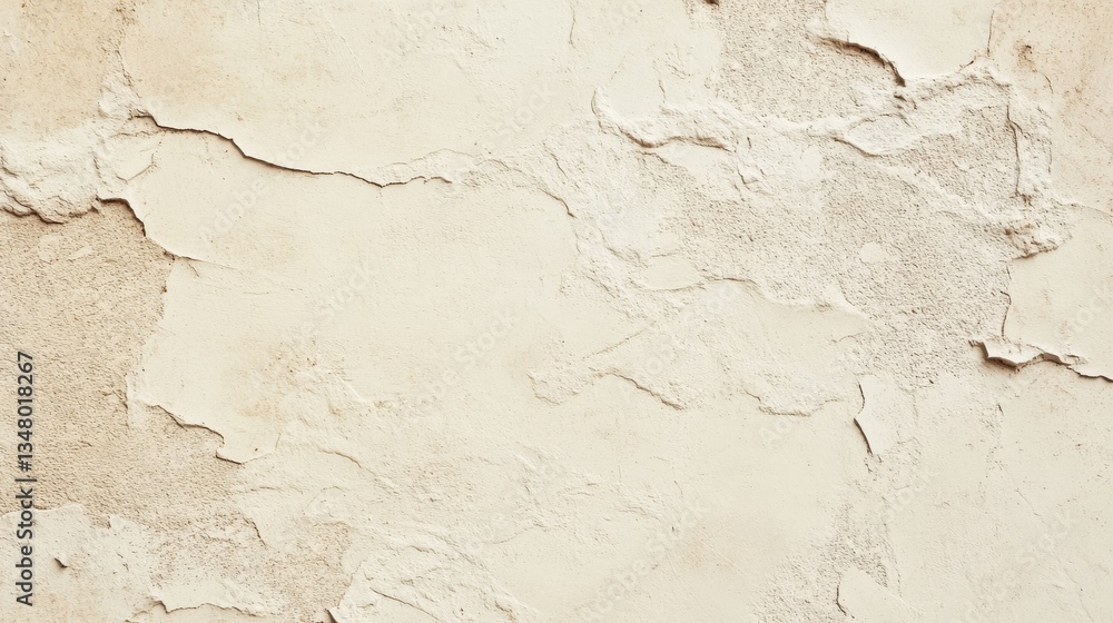 Poster aged cream concrete wall texture background – vintage plain cement surface with subtle retro pattern