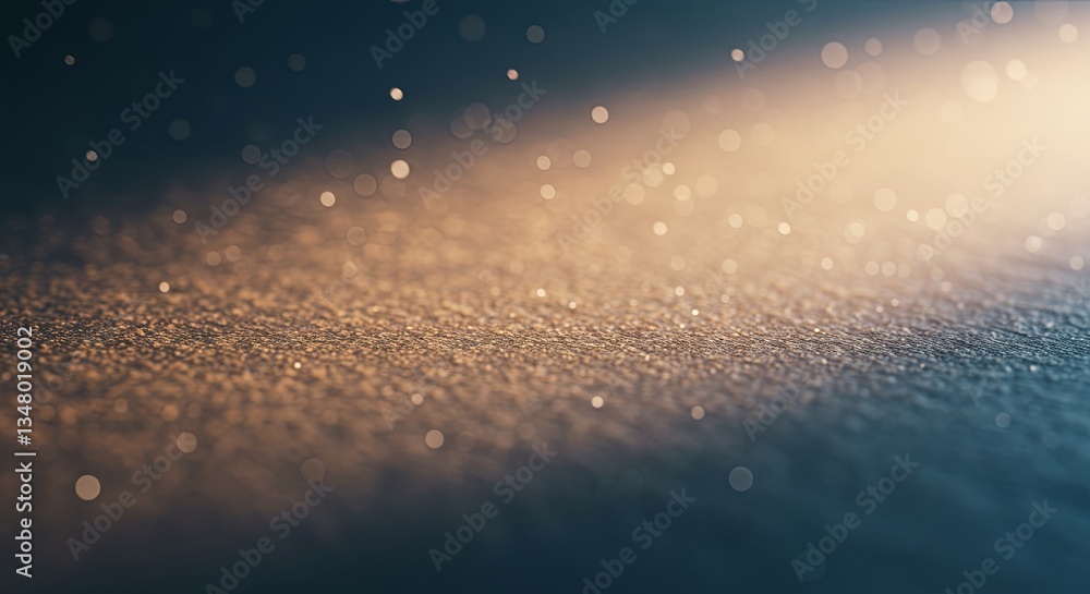 Poster a blurry image of sand with a few specks of light shining on it