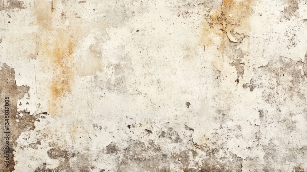 Poster aged cream concrete wall texture background – vintage plain cement surface with subtle retro pattern