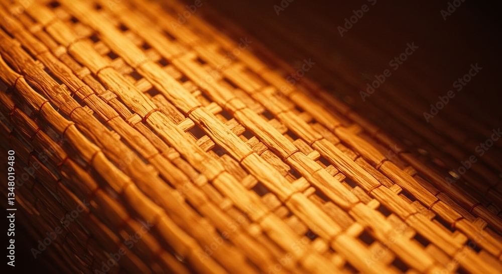 Poster a wooden surface with a pattern of brown and white lines