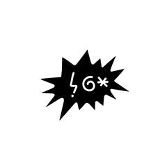Swear word speech bubble icon
