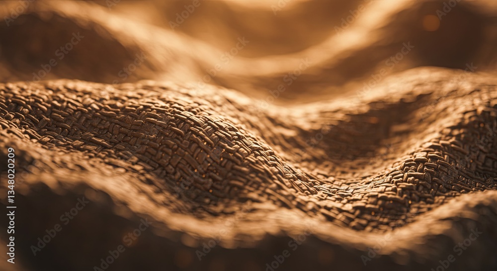 Poster the image is of a piece of cloth with a brown and tan color