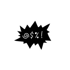 Swear word speech bubble icon
