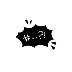 Swear word speech bubble icon