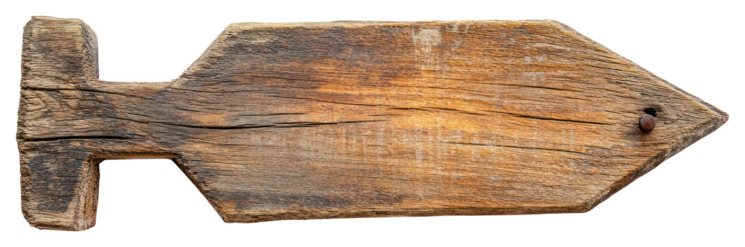 PNG Rustic wooden signboard directional weaponry vintage.