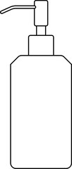 Soap dispenser outline vector