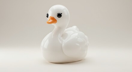 white duck on white background