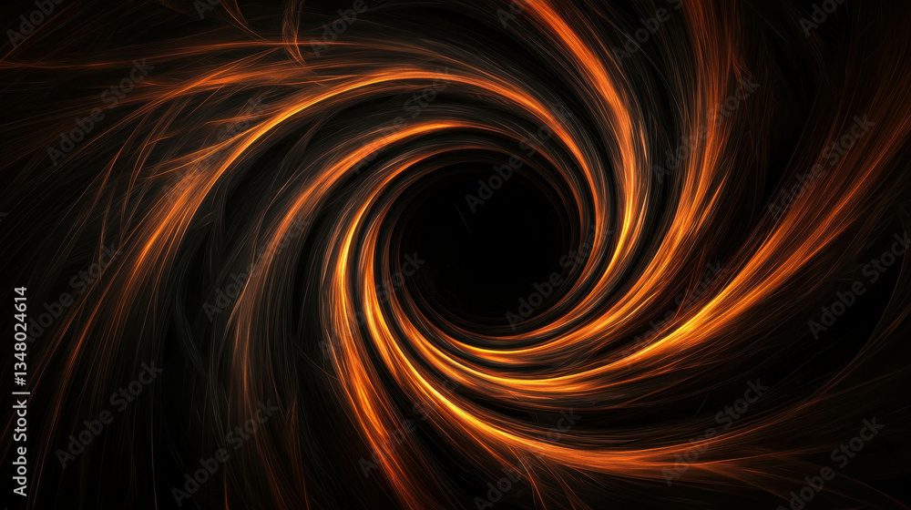 Poster swirling vortex of fiery flames and dark space creating a stunning abstract background