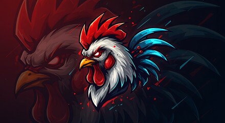 rooster in the night