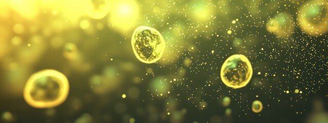 Soft sparkling overlay with glowing yellow particles.