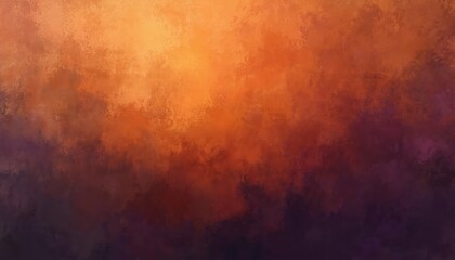 Fototapeta premium Abstract textured background in dark orange, brown, purple gradient colors. Artistic paint design rough brush strokes, grunge effect. Suitable for wallpaper, banner, modern art project, web design,